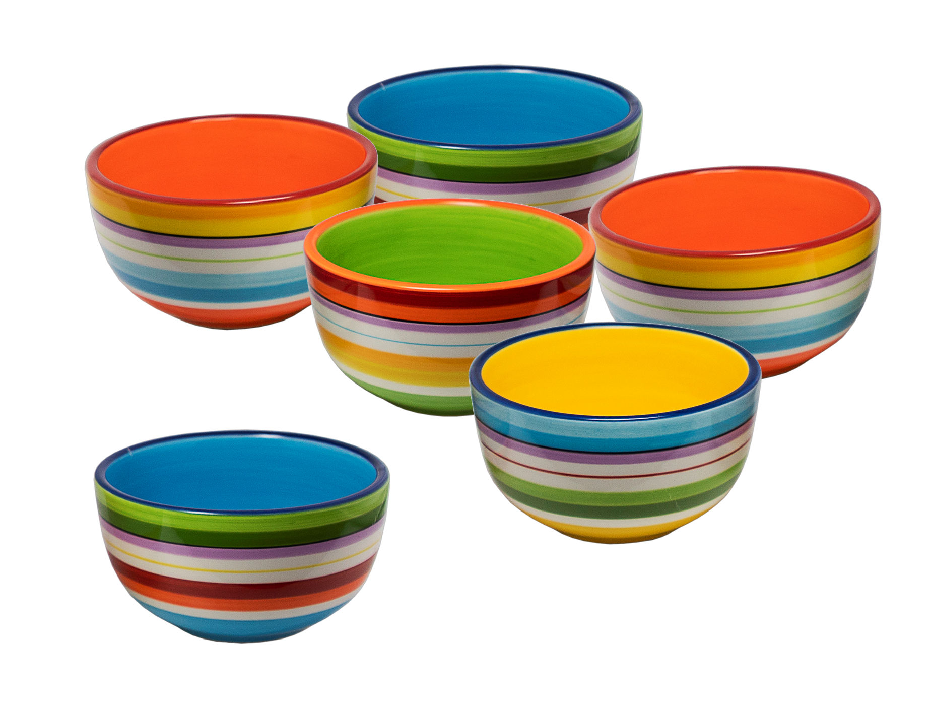 Porzellan Müslischale Ø 13cm bunt - 6er Set