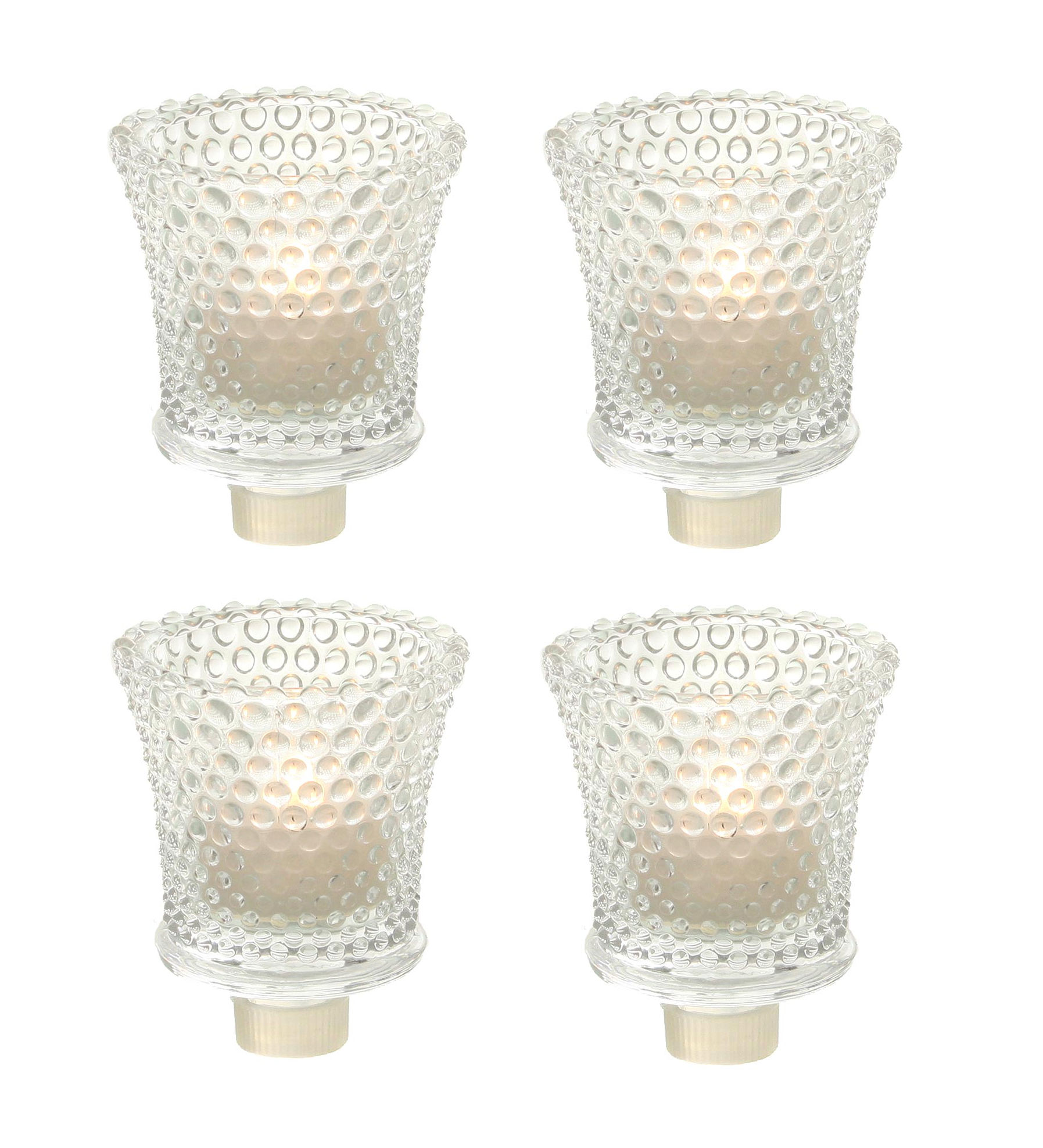 4x Teelichthalter für Kerzenständer