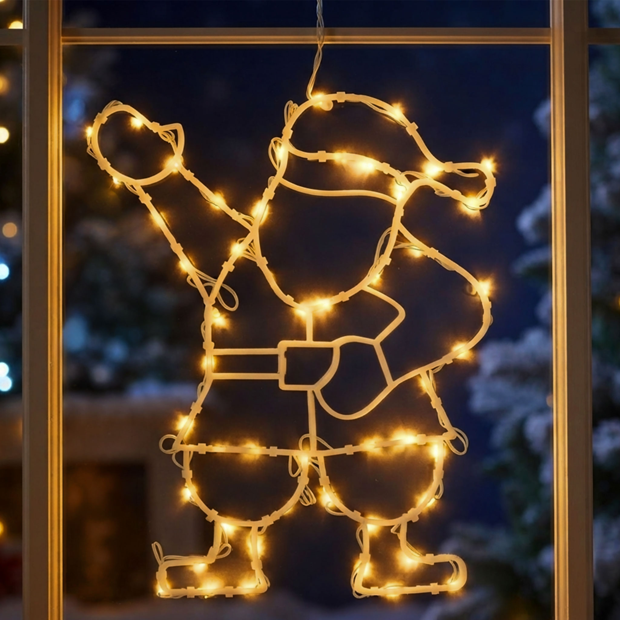 LED Weihnachts Fensterbild - Nikolaus