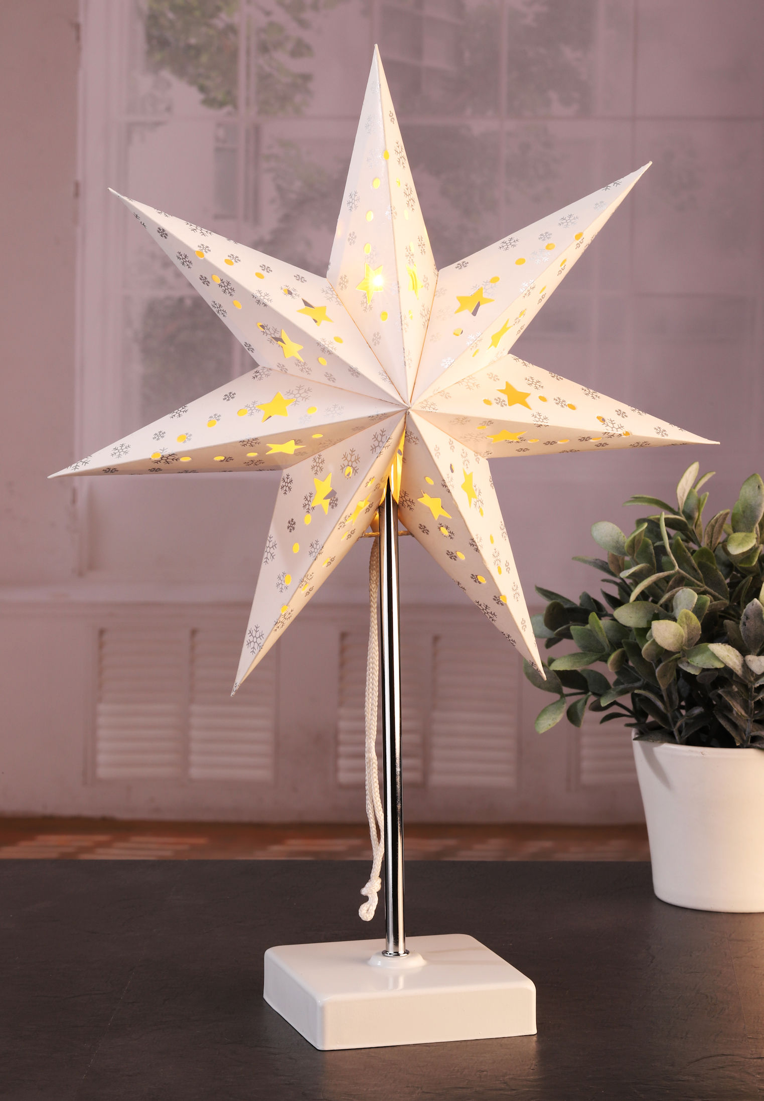 LED Weihnachtsstern Tischlampe - 50 x 33 cm