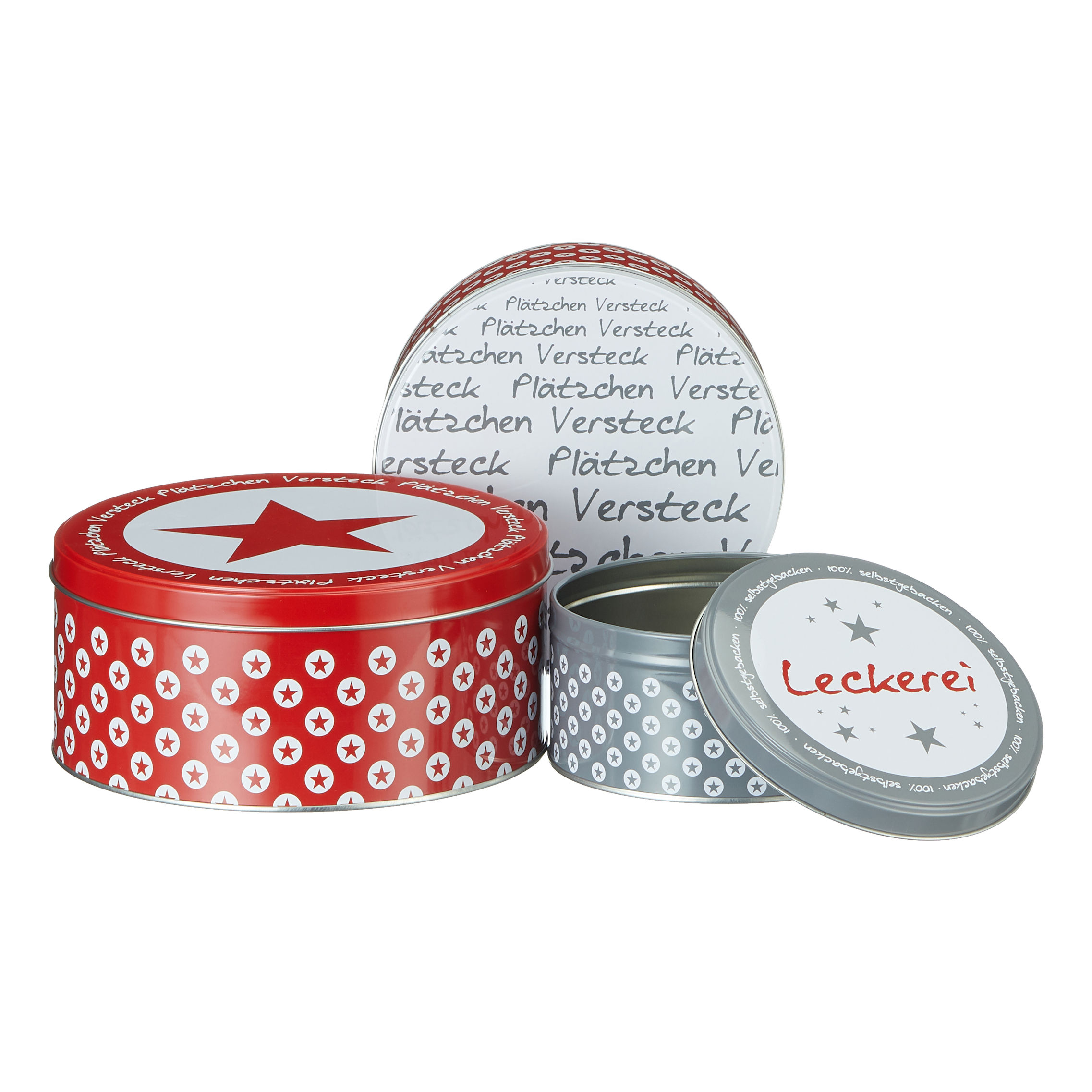 Metall Keksdose 3er Set - 3 Motive